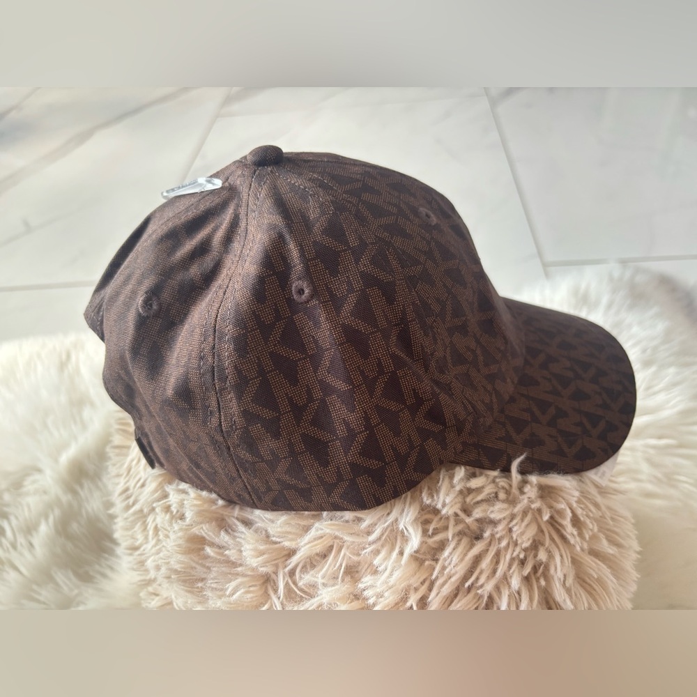 Michael Kors Brown MK Logo Baseball Cap - Picture 8 of 11